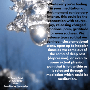 Whatever you’re feeling in your meditation at that moment can be very