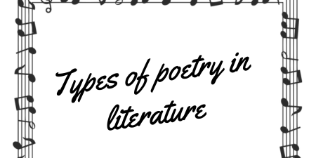 Types of poetry in literature Types of poetry in literature