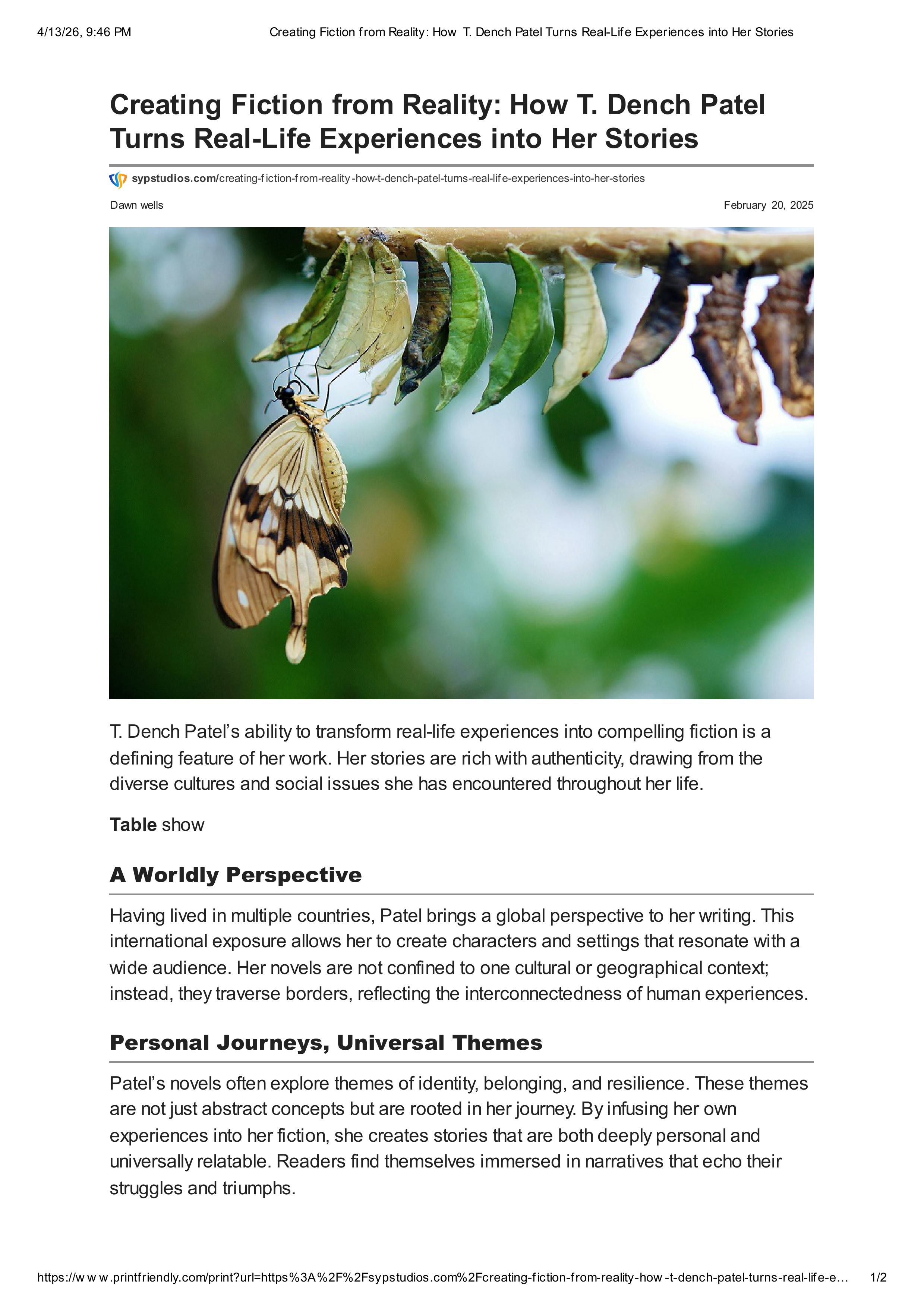 T. Dench Patel appears in Syp Studios